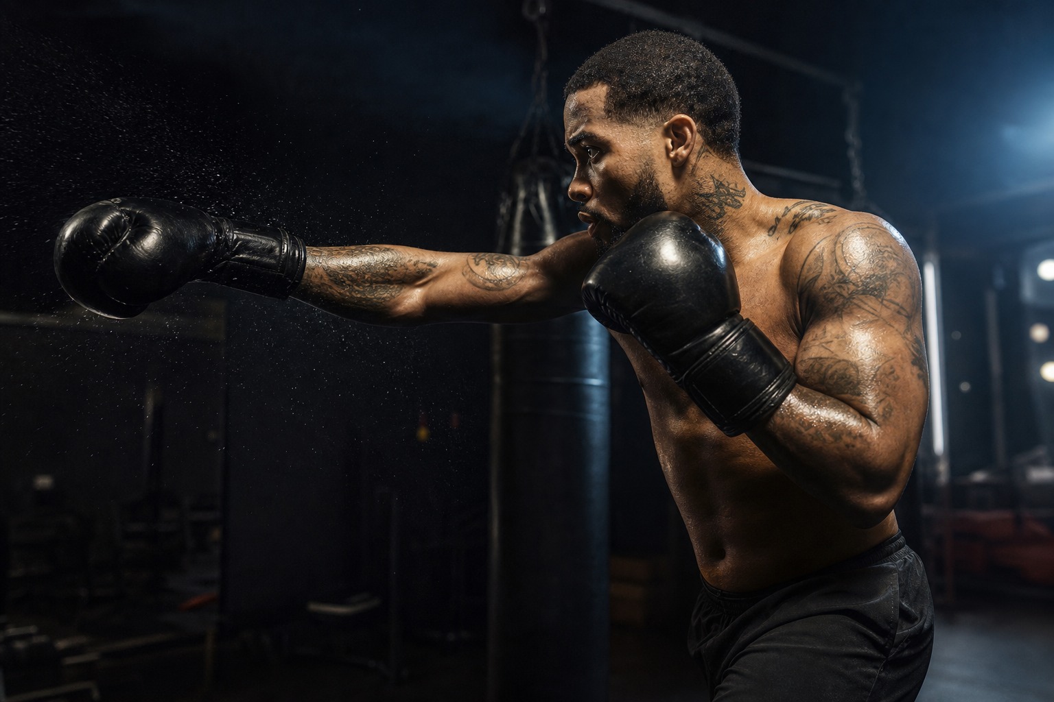 Dem Diesel demonstrating power punching mechanics